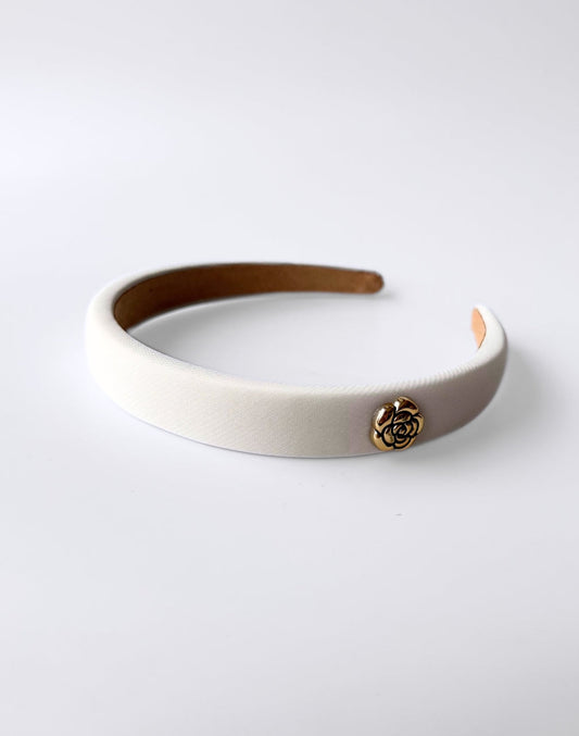 Reverie Hair - Flower Headband / White
