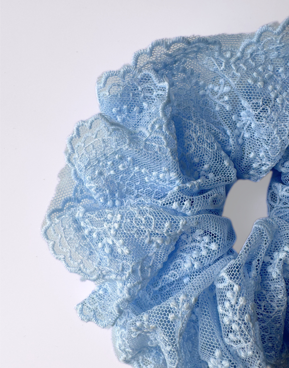 Reverie Hair - Lace Scrunchie / Sky Blue
