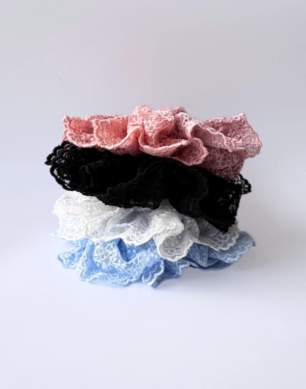 Reverie Hair - Lace Scrunchie / Sky Blue