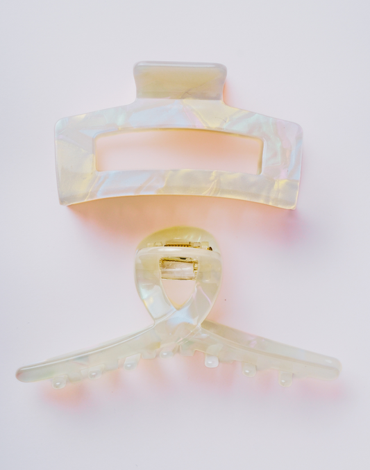 Reverie Hair - Chic Simplicity Set / White / Hair Clip