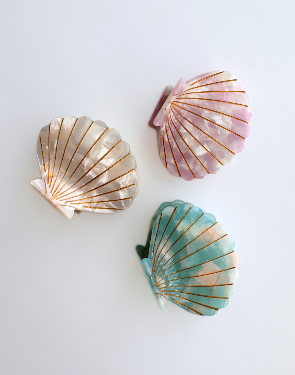 Reverie Hair - Shell Clips / Turquoise / Hair Clips