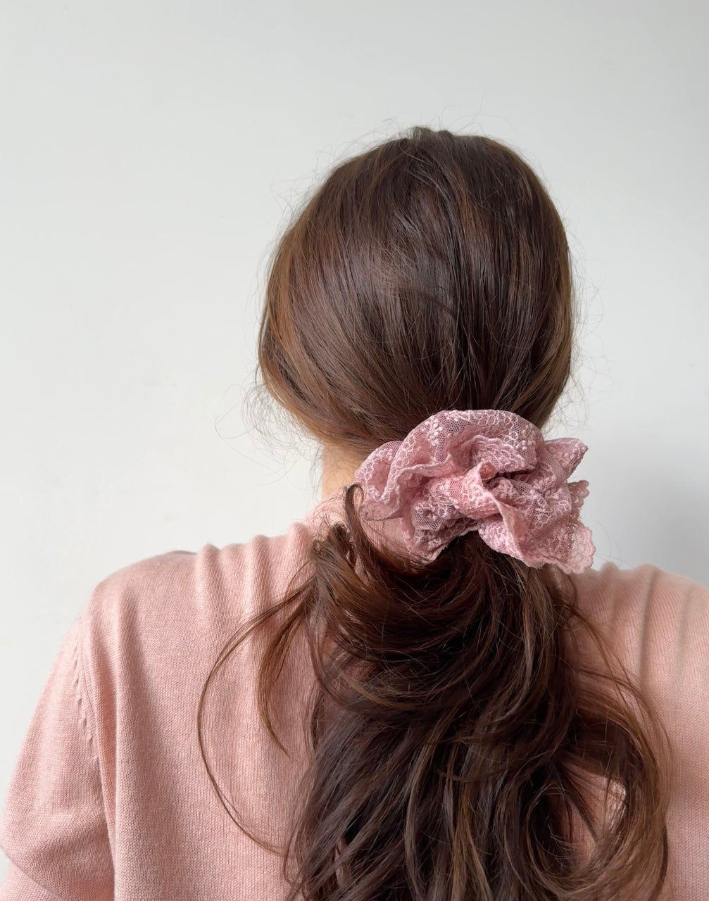 Reverie Hair - Lace Scrunchie / Rose