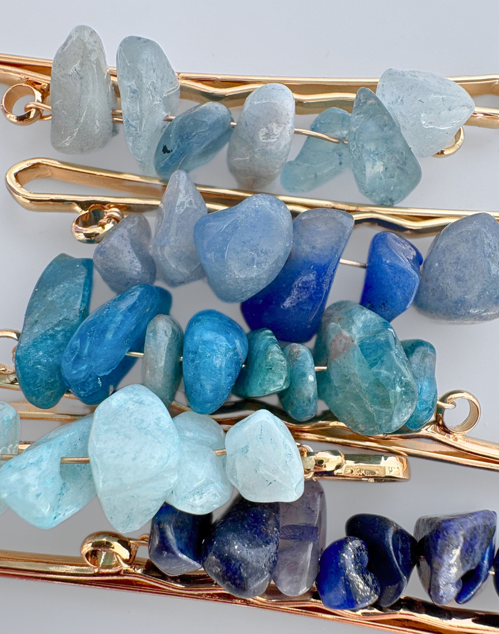 Reverie Hair - Stone Pins/ Blue / Hair Pins