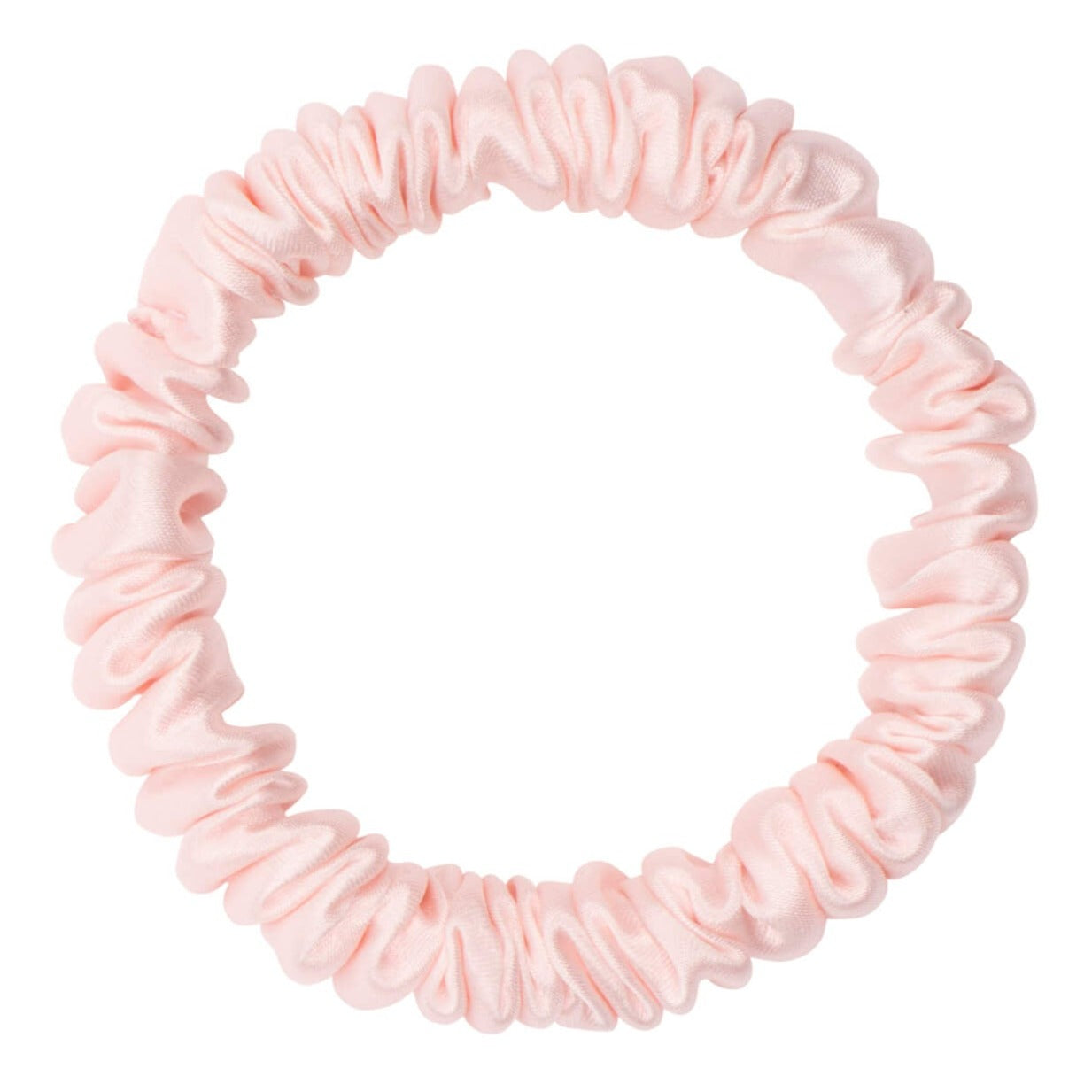 Pink Silk Scrunchie - Skinny