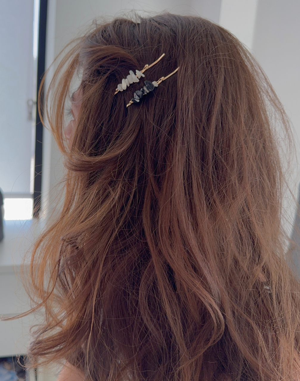 Reverie Hair - Stone Pins/ Black / Hair Pins